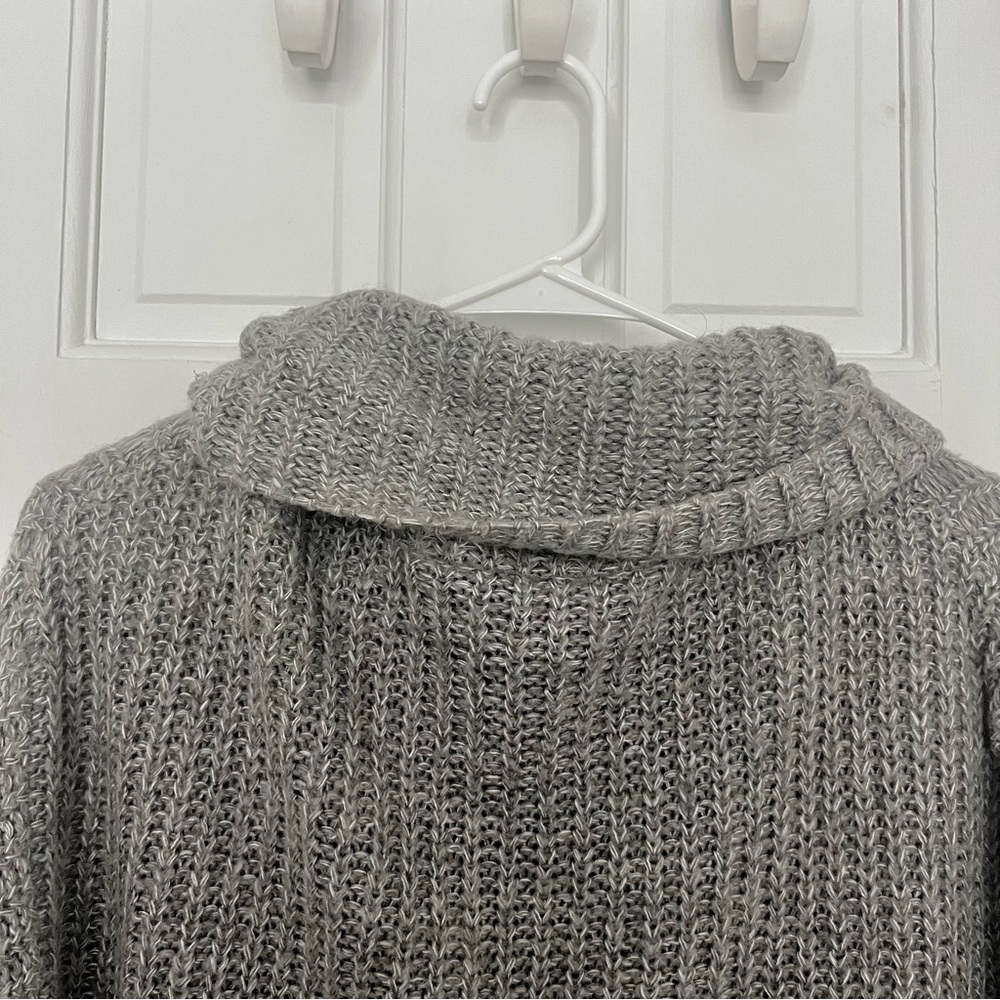 PRETTY LITTLE THING turtleneck sweater high neck long sleeve roll knit grey gray - Picture 10 of 11
